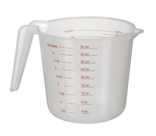 Mainstays 4 Cup PP Plastic Measuring Cup, 32 oz, Clear