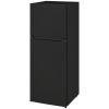 Small Fridge with Freezer, 4 Cu Ft Refrigerator with Reversible Doors, Black