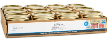 Mainstays 8-oz Clear Glass Wide-Mouth Canning Jars (12 Count)