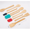 Mainstays 100 Percent Natural Bamboo Tool And Gadgets 9 Pieces Utensil Set For Cooking
