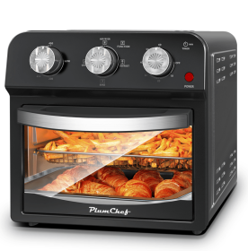 Pizza Oven & Bread Machine, French Double-Door Air Fryer with 12.5 Quart Capacity, 1500W Power, 360° Air Circulation, 4 Cooking Modes