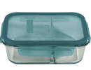 Snapware Meal Box 4-Cup Divided Glass Storage Container with Lid