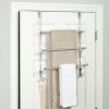 SnugFit Over-the-Door 3-Tier Towel Bar with 2 Hooks, Satin Nickel