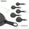 Farberware Professional 10 Piece Plastic Nesting Measuring Cup and Spoon Set, Black