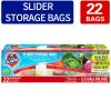 22 Count Slider Storage Bags, Zippered Fresh-keeping Bag, Heavy Duty Food Sorting Storage Bag, Food Preservation Sealed Bag, For Fruit, Grain