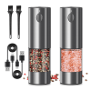 2PCS electric salt and pepper grinder set - battery-powered spice grinder, adjustable for coarseness, perfect for home kitchens, durable plastic