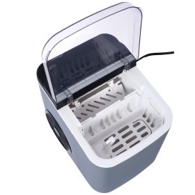 Portable Ice Machine, Self-Cleaning Ice Makers Ice Maker Countertop with Basket and Scoop, 9 Cubes in 6 Mins, 26 lbs per Day, Ideal for Home, Kitchen