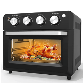 6-in-1 Oven, 27.5QT, 1600w, 4 Preset Menus, Air Fry, Pizza, Bake, Grill, Toast, Keep Warm, Bread Baking, Dehydration, Defrost