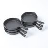 HAWOK Cast Iron Miniture Skillet, mini server, Balck Round Mini pan DIA 5.3inch Pack of 6