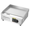 Commercial Electric Griddle, 17.72 x 11.81 inch, 1750W, 122-570°F Adjustable Temp Control, Stainless Steel Countertop Flat Top Grill with 2 Spatulas