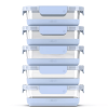 10pc Glass Meal Prep Food Storage Container Set Blue