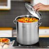 SOGA Stock Pot 25L Top Grade Thick Stainless Steel Stockpot 18/10