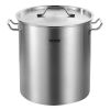 VEVOR Stainless Steel Stockpot, 42 Quart Large Cooking Pots, Cookware Sauce Pot with Strainer, Lid, and Handle, Heavy Duty Commercial Grade Stock Pot