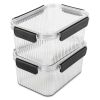 2 Pack of 7 Cup Food Storage Containers, Clear