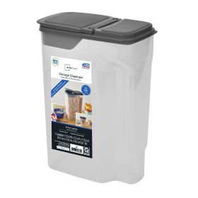 Clear Plastics Cereal Dispenser with Lid, 32-Cups, 9.75" x 5.38" x 13.5"