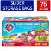 75 Count Slider Storage Bags, Zippered Fresh-keeping Bag, Heavy Duty Food Sorting Storage Bag, Food Preservation Sealed Bag, For Fruit, Grain