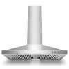 Range Hood 30 inch, Wall Mount Range Hood Ducted/Ductless, Kitchen Hood in Stainless Steel, Vent Hood with Baffle Filters, 3 Speed Fan