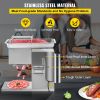VEVOR Commercial Meat Cutter Machine 1100 LB/H 3mm Stainless Steel with Pulley 600W Electric Food Cutting Slicer for Kitchen Restaurant Supermarket Ma