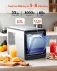 Countertop Ice Maker, 33 lbs per Day, Self-Cleaning Portable Machine with Scoop, Drawer-Style Ice Access