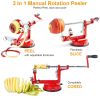 3In 1 Apple Corer Slicer Peeler Manual Rotation Potato Fruit Core Slicer Kitchen Hand Cracking Corer