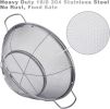 3 Pack 18/8 Stainless Steel Colander Sieves(5-Quart, 4-Quart and 3-Quart), Mesh Strainer