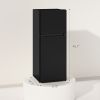 Small Fridge with Freezer, 4 Cu Ft Refrigerator with Reversible Doors, Black