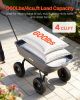 Garden Dump Cart, 600 lbs Poly Dump Cart, Garden Carts Dumps Wagon with 90° Quick-Dumps Mechanism, 180° Swivel Wheels, 270° Flexible Rotating Bearings