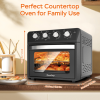 6-in-1 Oven, 27.5QT, 1600w, 4 Preset Menus, Air Fry, Pizza, Bake, Grill, Toast, Keep Warm, Bread Baking, Dehydration, Defrost