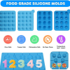 554PCS Cake Pop Maker Kit - Silicone Lollipop Molds Baking Supplies with 3 Tier Display Stand | Chocolate Candy Melting Pot | Bags and Twist Ties | Ca
