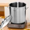 SOGA Stock Pot 25L Top Grade Thick Stainless Steel Stockpot 18/10