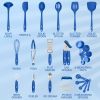 24-Pc Silicone Cooking Utensils Set Apartment Essentials Kitchen Tools