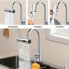 3 in 1 Large-Scale 360° Waterfall Kitchen Faucet - Touch-Controlled, Swivel Spout, Extender for Kitchen Sink