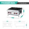 Commercial Gas Stove 4-Burner - 100,000 BTU Countertop Cooking Stove Range, Heavy-Duty Hot Plate, Stainless Steel Cooking Equipment for Restaurant