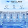 Portable Ice Maker Countertop with Handle, Self Cleaning Ice Maker Machine with Scoop and Basket, 26lbs/24Hrs, Black