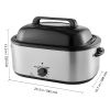 Electric Roaster Oven, 24 QT Turkey Roaster Oven with Self-Basting Lid, 1450W Roaster Oven with Defrost & Warm Function, Adjustable Temp