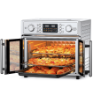 Pizza Oven Bread Machine Oven 26QT Large Capacity French Double Door Air Fryer 1700w 14 Preset Menus 7-in-1 Multifunctional for baking, baking