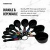 Farberware Professional 10 Piece Plastic Nesting Measuring Cup and Spoon Set, Black