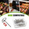 60 Pcs Reusable Stainless Steel Skewers,Round BBQ Skewer 1.75 Inch,Air Fryer Skewers