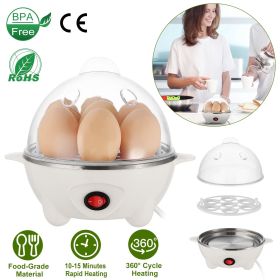 Electric Egg Cooker 7-Capacity BPA-Free Hard-Boiled Egg Maker w/ Auto-Off Measuring Cup (Type: US)