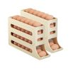 2pcs Kitchen Eggs Organizer 4-layer Slide Refrigerator Eggs Rack