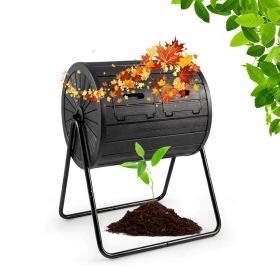 360° Rotating Compost Bin with Stirring Blades for Garden (Type: Garden Supplies, Color: Black)