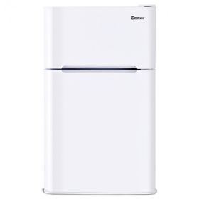 3.2 cu ft. Compact Stainless Steel Refrigerator (Color: White)