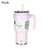 Steel Insulated Mugs i Break Reusable For Hot And Cold Drinks,Ldeal For Water,lced Tea,Coffee,Car Mugs Tumblers With Handle And Straw