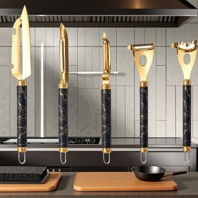 Professional Multifunctional Stainless Steel Peeler Set - Anti-rust Kitchen Tool for Fruits, Vegetables (Quantity: 5pc set)