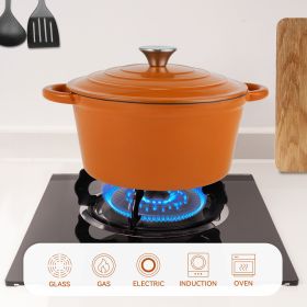Enamel Dutch POTS can withstand high temperatures and meet many cooking needs, such as cooking, baking and stewing (Color: Orange)
