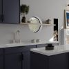 Modern Double Handle 2 Holes Deck Mount Bridge Kitchen Faucet With 360 Swivel Spout Sink Faucet In Brushed Nickel