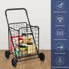 Portable Folding Shopping Cart Utility for Grocery Laundry