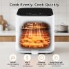 3.17 QT Digital Air Fryer, a small air fryer with a PP touch panel, with a maximum temperature of 400 degrees Fahrenheit.