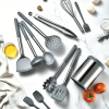 Kitchen Cooking Utensils Set, 12-piece Kitchen Utensils Set Non-stick Cooking Set Heat-resistant, BPA-Free, Silicone Handle Kitchen Tools