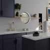 Modern Double Handle 2 Holes Deck Mount Bridge Kitchen Faucet With 360 Swivel Spout Sink Faucet In Brushed Nickel